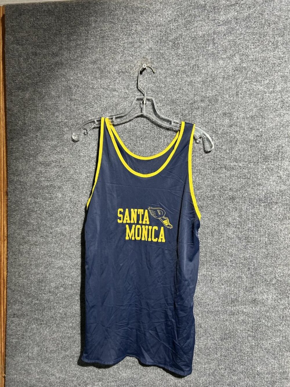 Pacific Coast Sportswear Jersey Tank Mens Medium Blue Santa Monica Running Track